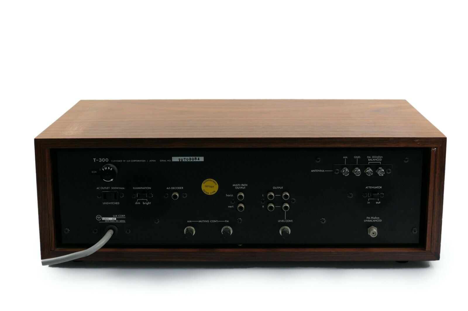 ラックスマンT−300　SOLIDSTATE AM−FM STEREOTUNER Luxman T-300 | Solid State AM / FM Stereo Tuner | VCRShop