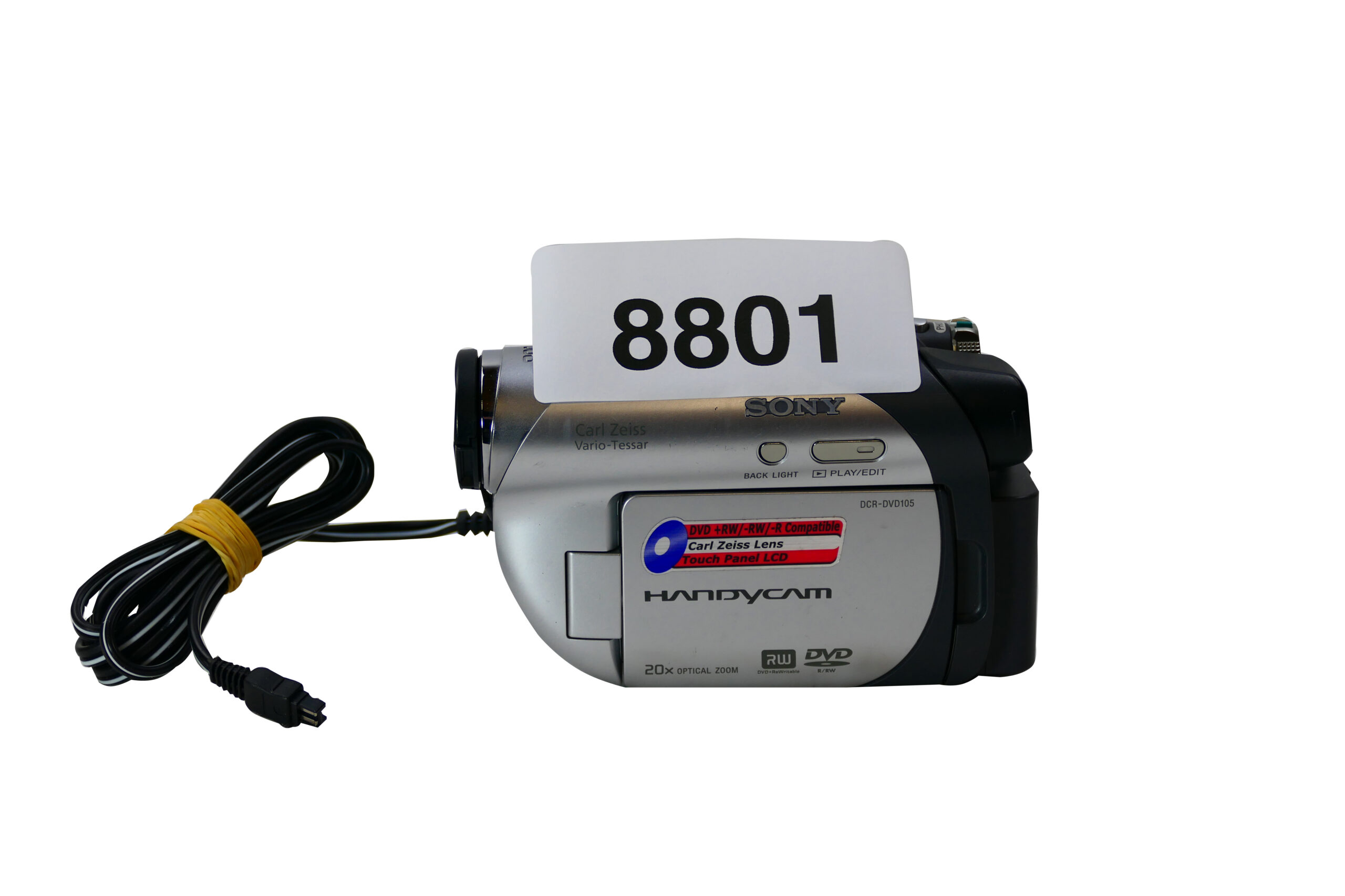 Sony DCR-DVD105 DVD Handycam 20x Optical Zoom Carl Zeiss