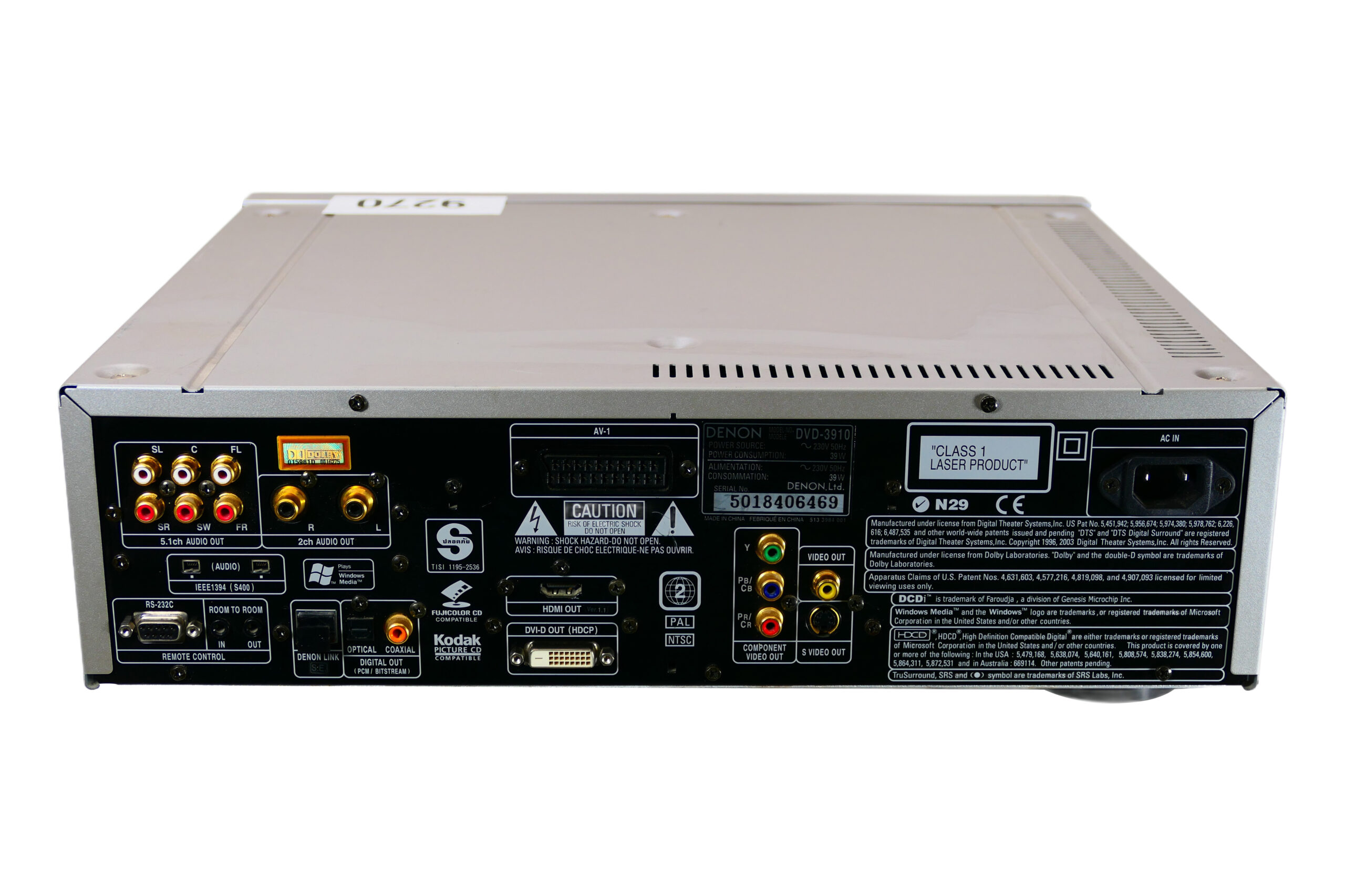 Denon DVD-3910 | Universal DVD Player | VCRShop