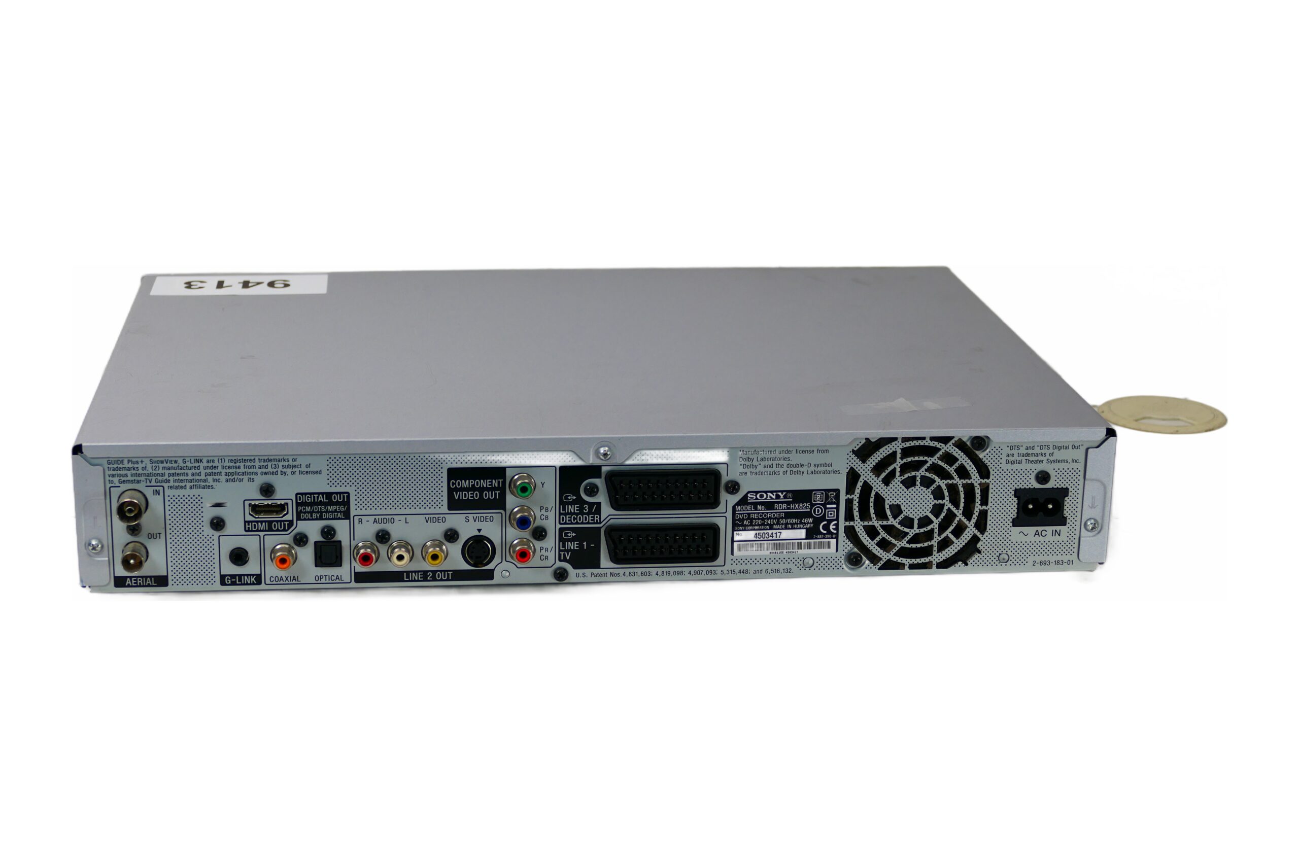 Sony RDR-HX825 | DVD / Harddisk Recorder (160 GB) | VCRShop