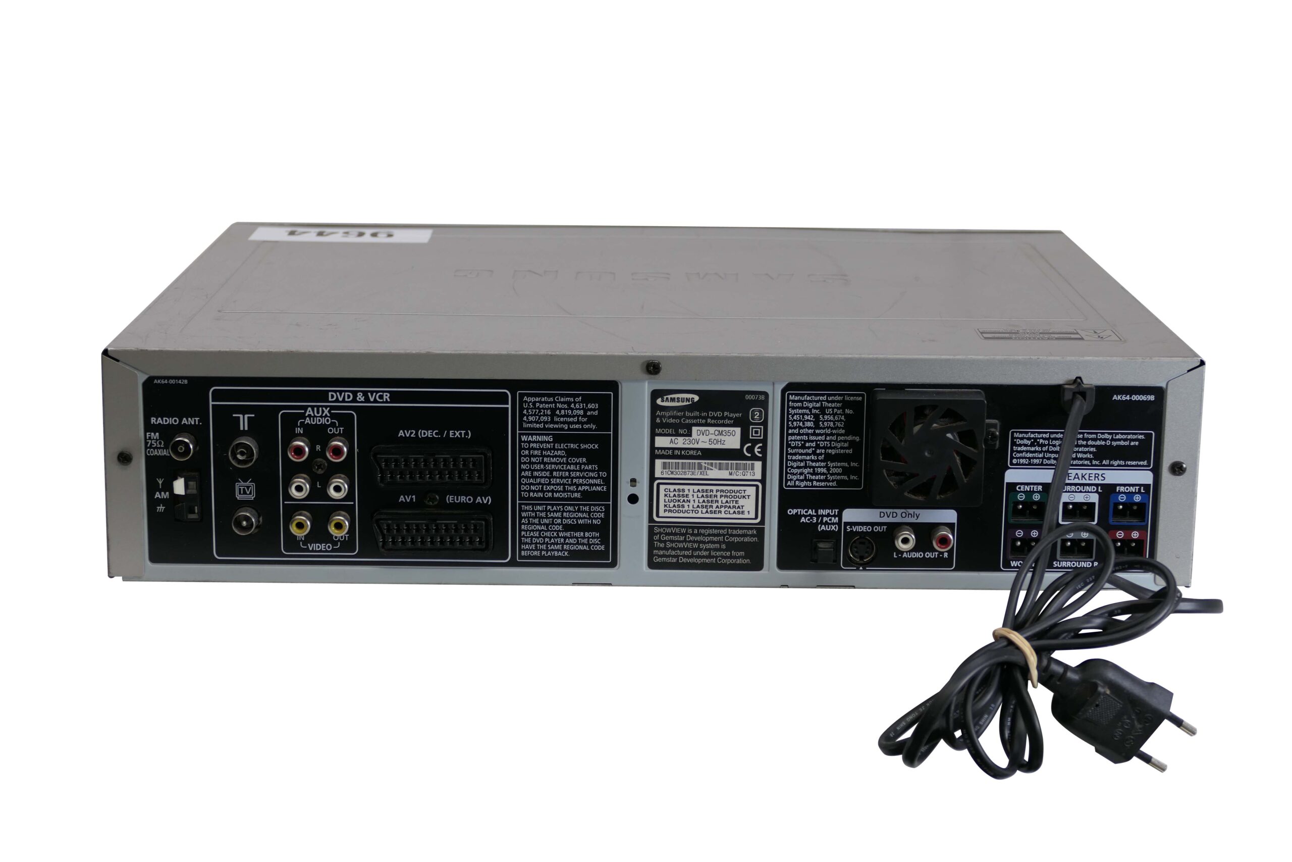 Samsung DVD-CM350 | VHS / DVD Combi Recorder | PAL | VCRShop, image size:2560x1707